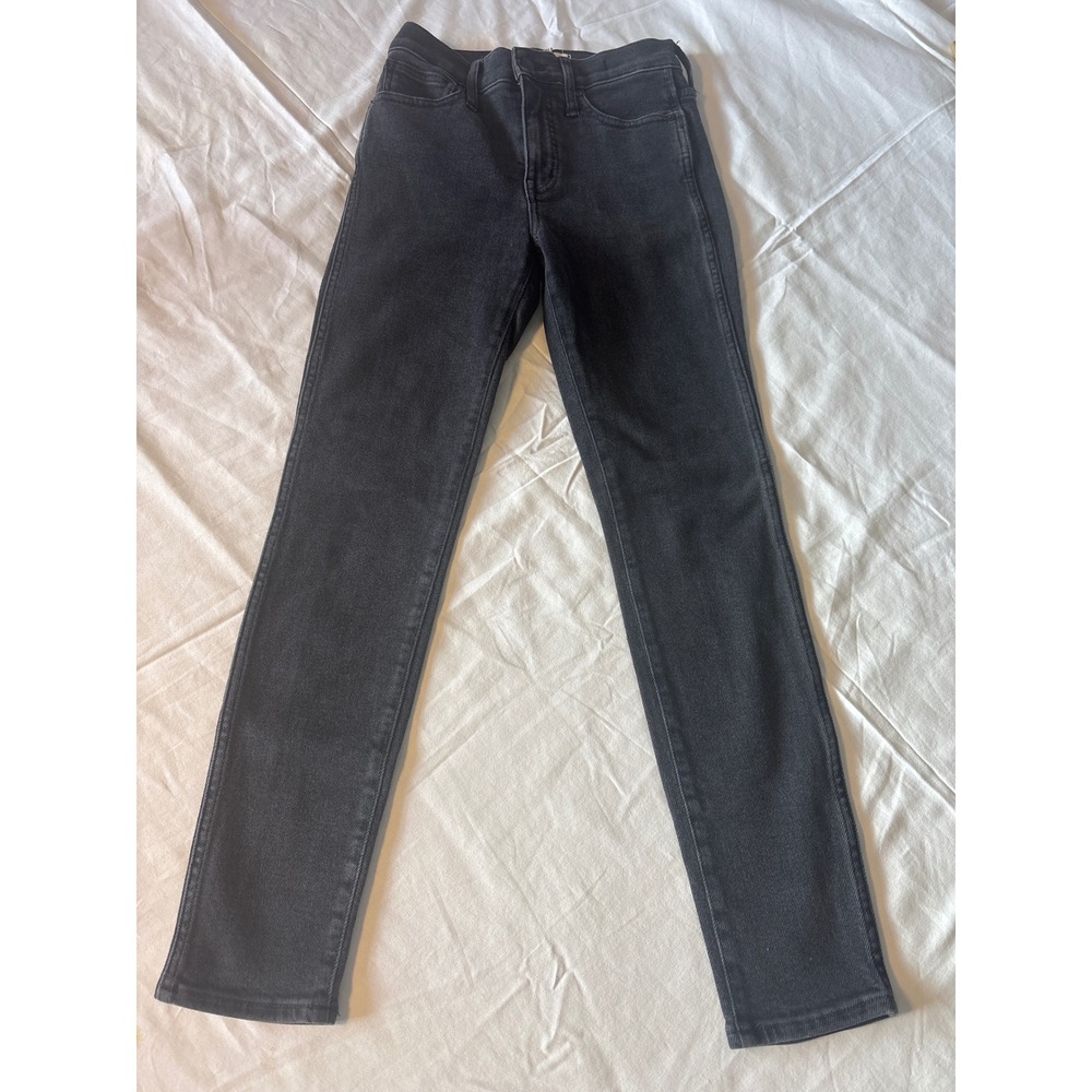 Madewell Skinny Jeans Women 26 Black  High Rise Denim Pants